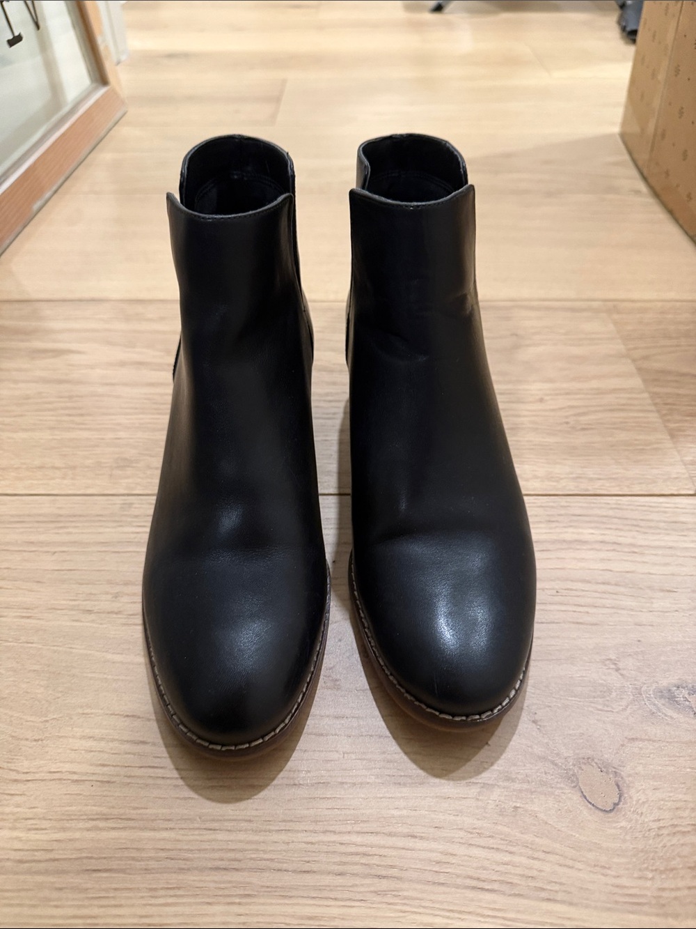 Cole Haan Black Leather Ankle Booties